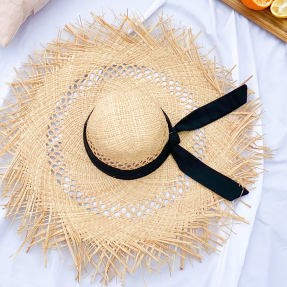 Fringe Wide Brim Sun Hat - Picture 1 of 2